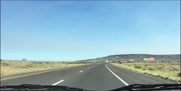 Highway approaching Cibola Detention Center