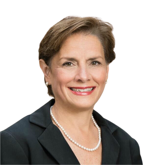 Headshot of NIJC Executive Director Mary Meg McCarthy, wearing a black blazer and a pearl necklace.