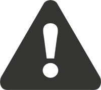 icon caution triangle with exclamation point inside