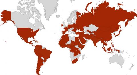 Map of countries of origin of Chicagoans who have received Legal Protection Fund services