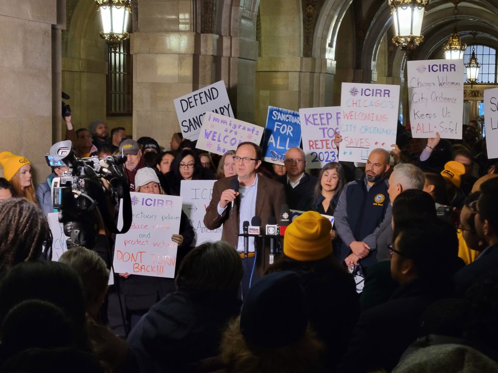 Chicago City Hall Defend Sanctuary Rally January 2025